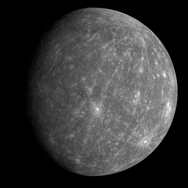 Рельеф поверхности Меркурия: холмы, горы и равнины