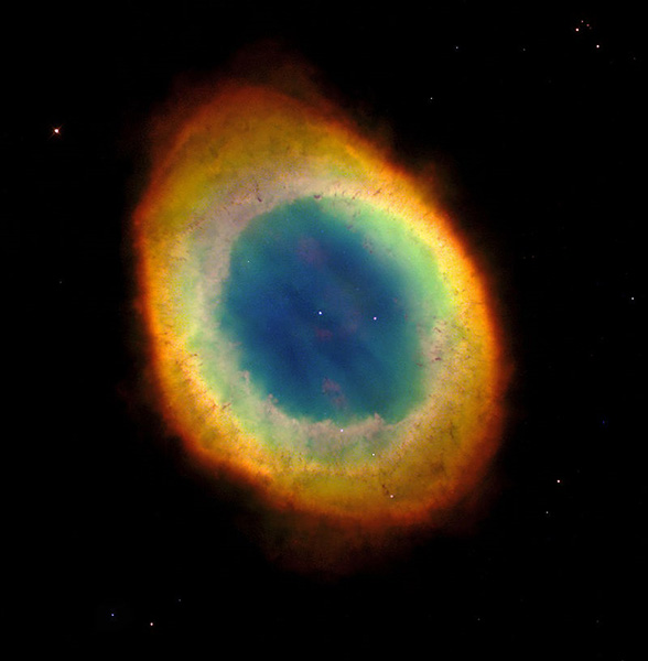 Туманность Кольцо в телескопе