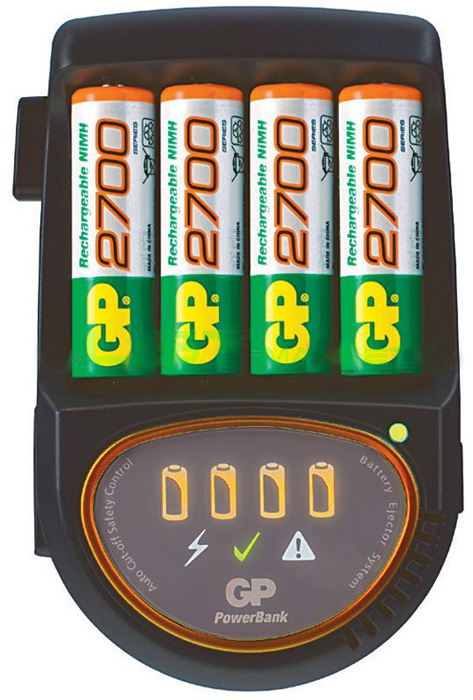 Зарядное устройство GP PowerBank H500 DC car cord (4*GP AA 2700 мАч mini)