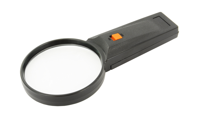 Лупа просмотровая с подсветкой 2x