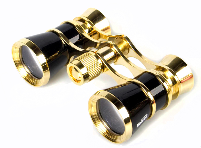 Бинокль театральный Veber Opera БГЦ 3х25 В10, черный с фокусировкой