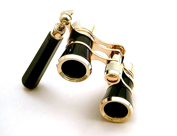 Бинокль театральный Veber Opera БГЦ 3х25 Е09, черный лорнет