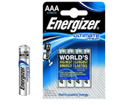 Элемент питания Energizer Ultimate AAA LR03/FR03 (4 шт.), литиевый