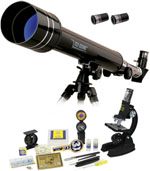 Набор Eastcolight: телескоп 50/500 и микроскоп 100–1000x в подарочном кейсе, 84 аксессуара в комплекте