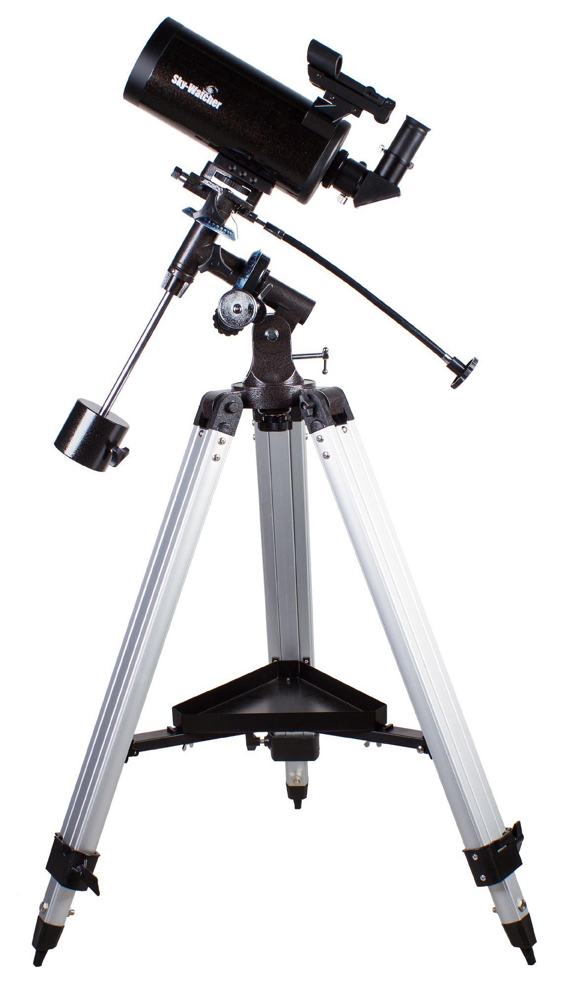 <p>Зеркально-линзовый телескоп Sky-Watcher BK MAK102EQ2 предназначен для изучения Луны, планет Солнечной системы и объектов дальнего космоса. Качественная оптика обеспечивает передачу четкого и чистого изображения. Экваториальная монтировка позволяет компенсировать суточное движение объектов.</p><p><strong>Оптика</strong></p><p>Эта модель собрана по оптической схеме Максутова-Кассегрена, благодаря чему труба отличается небольшими размерами. Телескоп комплектуется двумя окулярами. Для поиска объектов и обзорных наблюдений рекомендуется использовать окуляр с фокусным расстоянием 20 мм. Окуляр 10 мм подходит для более подробного изучения астрономических объектов.</p><p><strong>Монтировка</strong></p><p>Оптическая труба устанавливается на экваториальную монтировку. Такая монтировка несколько сложнее в управлении, чем азимутальная, однако она позволяет с высокой точностью вести объект во время наблюдений. Благодаря надежной алюминиевой треноге конструкция очень устойчива. </p>