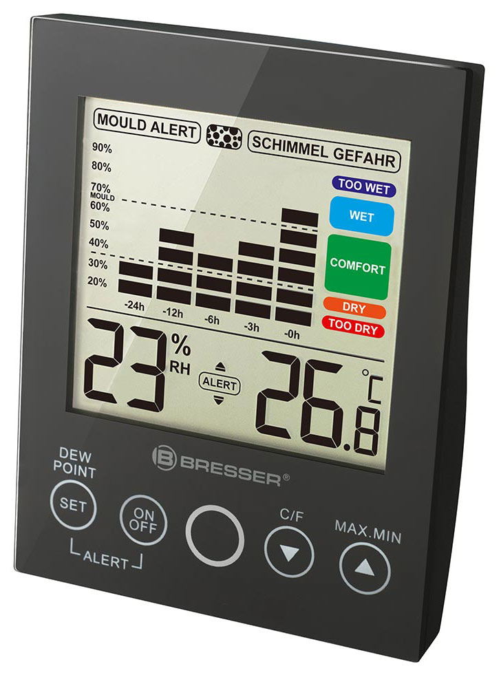 Гигрометр Bresser (Брессер) Mould Alert, черный