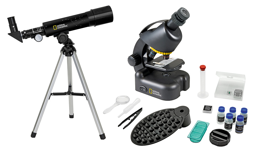 Набор Bresser (Брессер) National Geographic: телескоп 50/360 AZ и микроскоп 40–640x