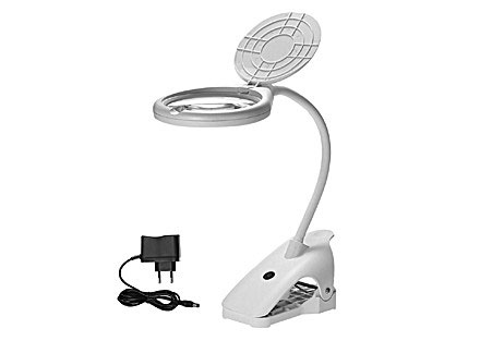 

Лупа Kromatech настольная 2,3x/6x, 108/21 мм, на прищепке, с подсветкой (8 LED) BC108C