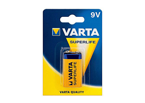 

Элемент питания Varta «Крона» (6R61/6F22/MN1604), 1 шт., 9 В, солевый