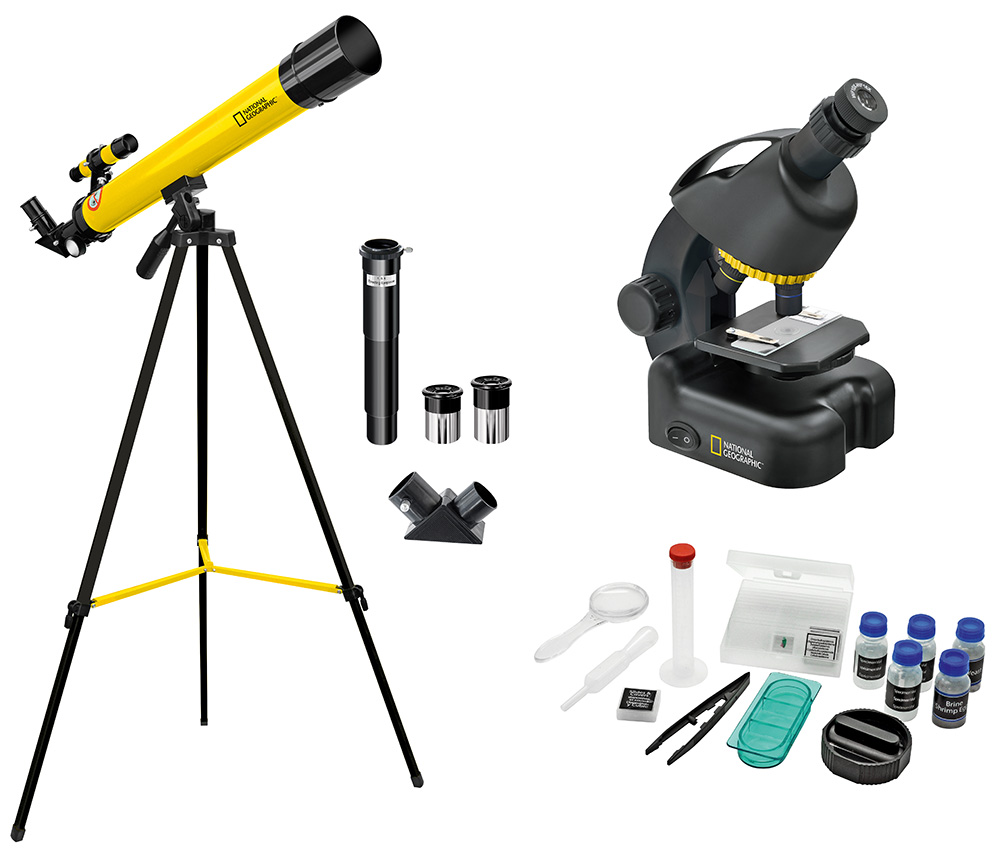 Набор Bresser (Брессер) National Geographic: телескоп 50/600 AZ и микроскоп 40–640x
