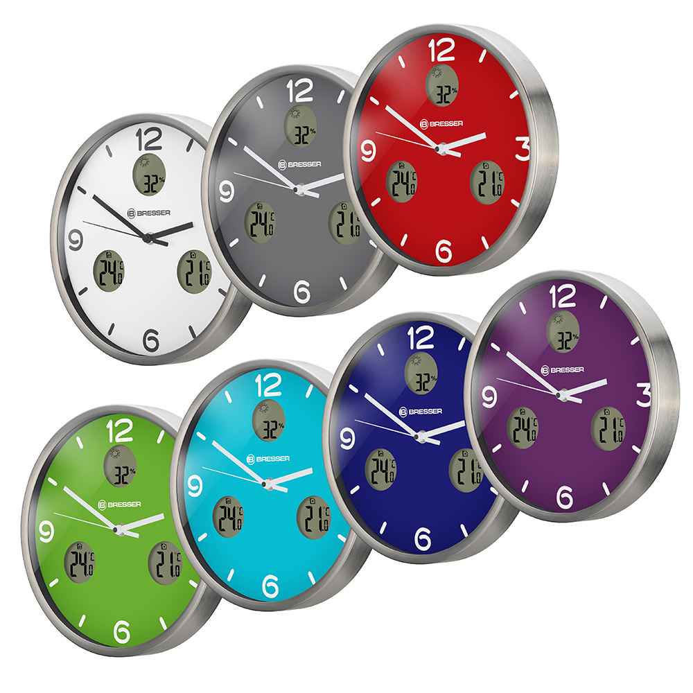 Часы настенные Bresser MyTime io NX Thermo/Hygro, 30 см