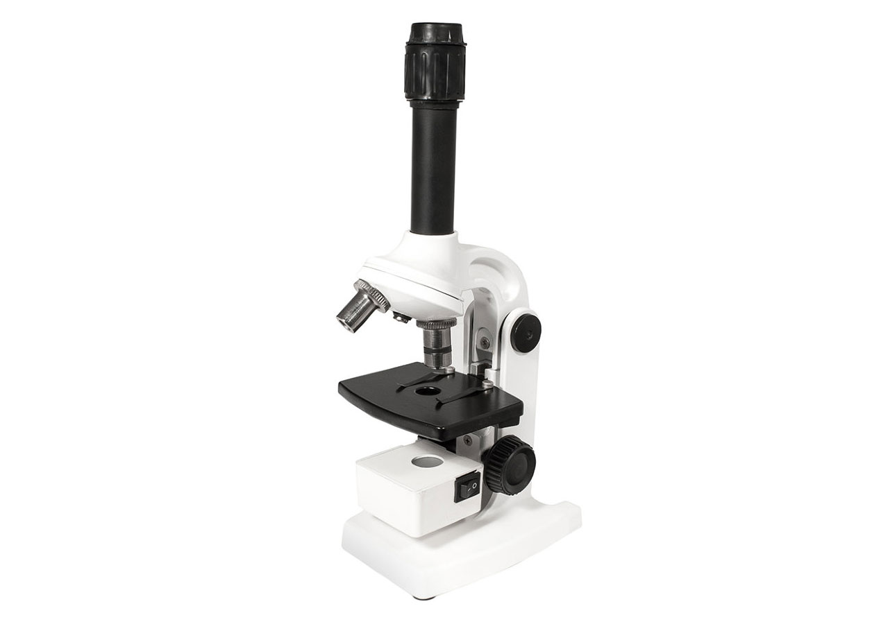 Микроскоп «Юннат 2П-1», белый, с подсветкой
