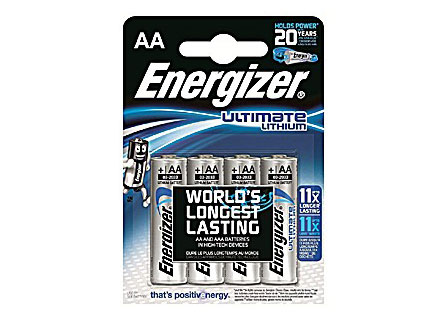 Элемент питания Energizer Ultimate AA LR6/FR6 (4 шт.), литиевый