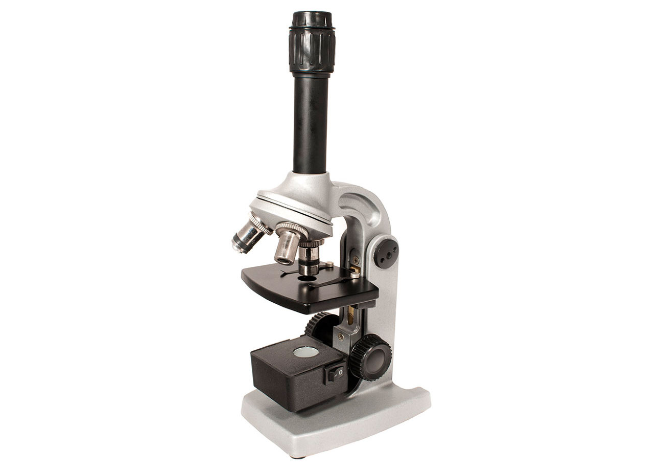 Микроскоп «Юннат 2П-3», серебристый, с подсветкой