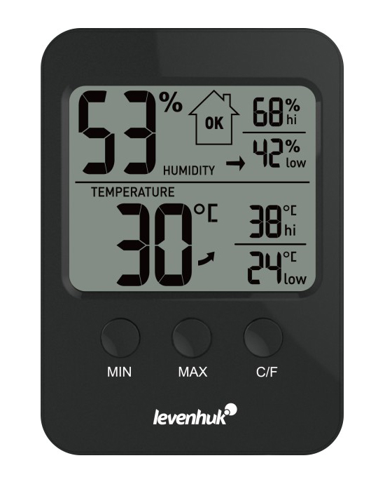 Термогигрометр Levenhuk Wezzer BASE L30, черный