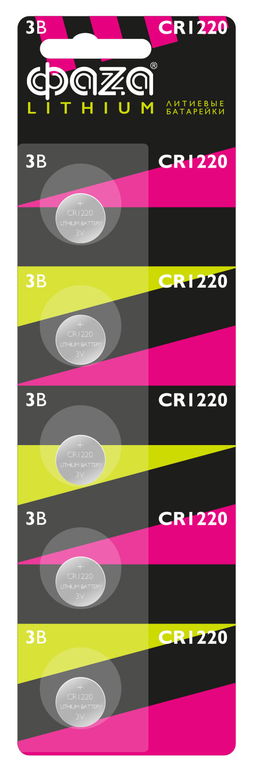 

Элемент питания Фаza CR1220 (1 шт.), литиевый