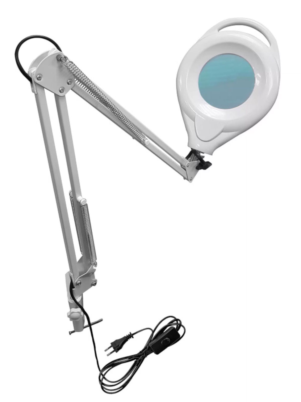 Лупа-лампа Kromatech бестеневая 5x, 100 мм, на струбцине, с подсветкой (120 LED) GF-500