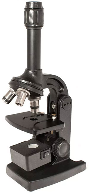 Микроскоп «Юннат 2П-3», черный, с подсветкой