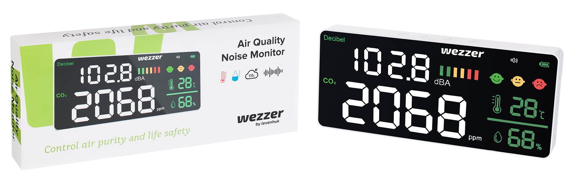 Монитор качества воздуха Levenhuk Wezzer Air PRO CN20, с шумомером