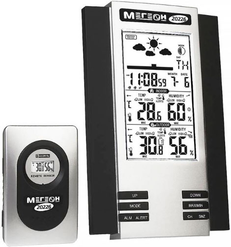 Термогигрометр МЕГЕОН, настольный (20226)
