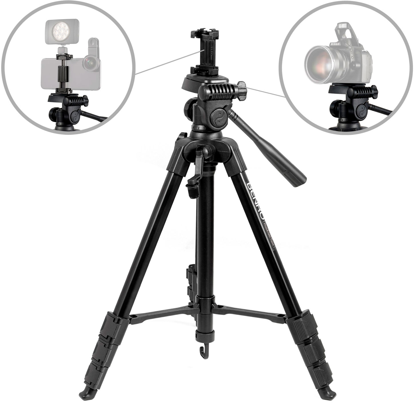 

Штатив Benro T660EX с держателем для смартфона MH2N