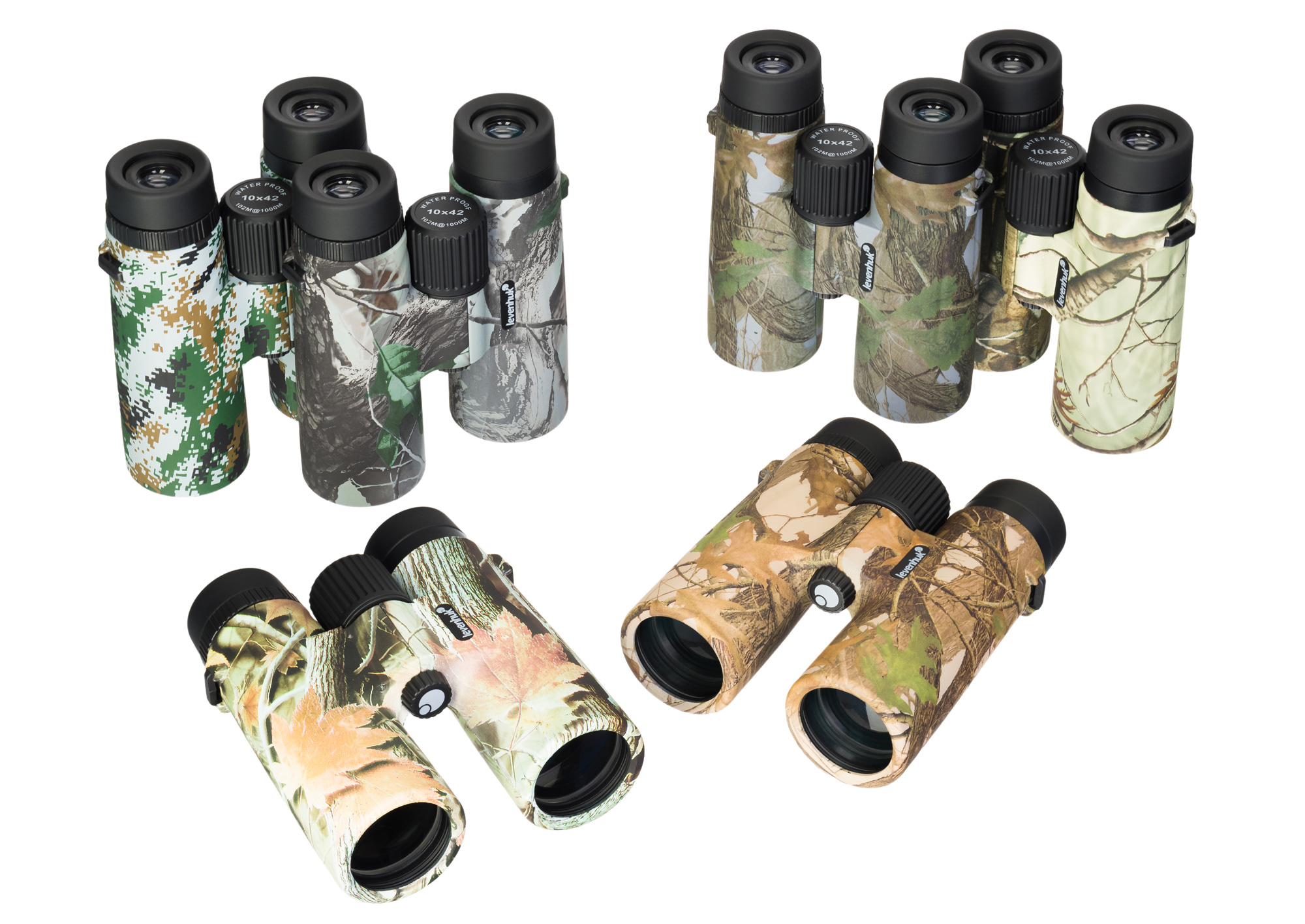 Бинокль Levenhuk Camo Grass 10x42 с сеткой