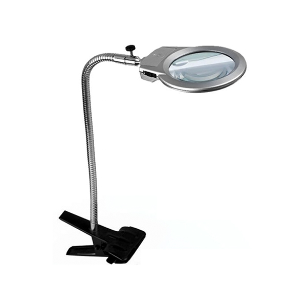 

Лупа Kromatech настольная 2/6x, 90 мм, с прищепкой и подсветкой (2 LED) MG15120-A