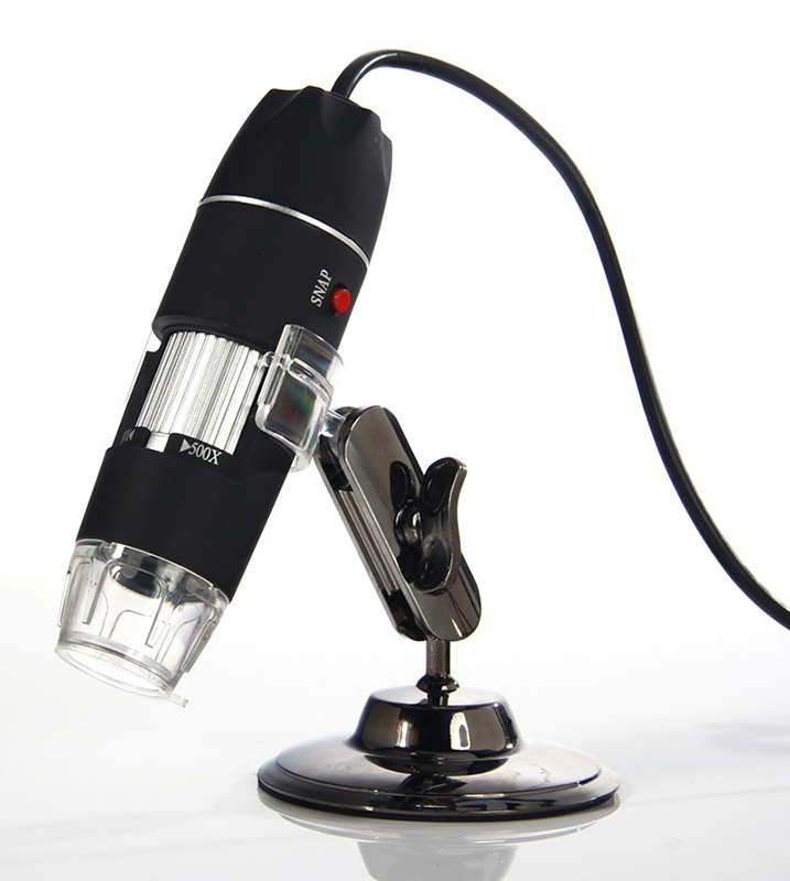 Картинка для Микроскоп цифровой карманный Kromatech 50–500x USB, с подсветкой (8 LED)