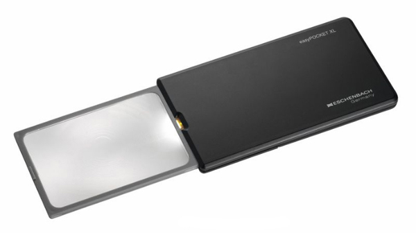 

Лупа выдвижная асферическая Eschenbach EasyPocket XL 2,5x, 78x50 мм, с подсветкой, черная