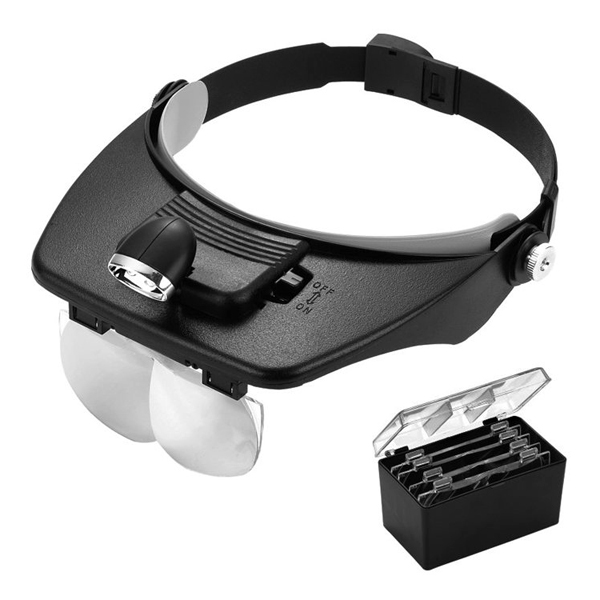 

Лупа Kromatech налобная 1,2/1,8/2,5/3,5x, с подсветкой (1 LED) MP244L