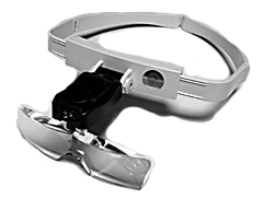 

Лупа Kromatech налобная 1/1,5/2/2,5/3,5x, с подсветкой (2 LED) TH-9201