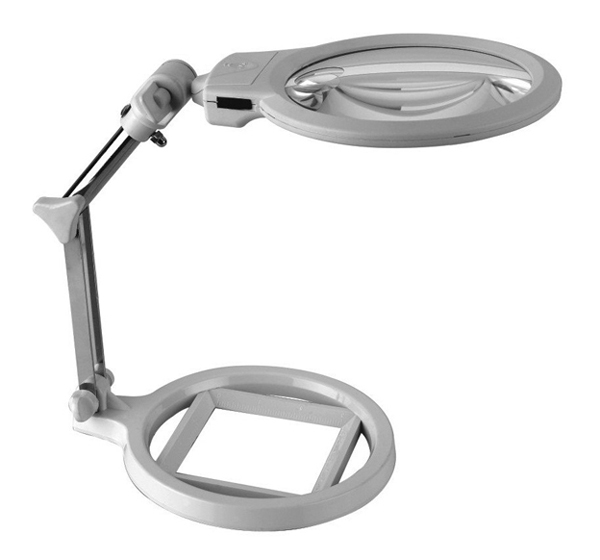 

Лупа Kromatech настольная 2x/6x, 130/26 мм, складная, на штативе-трансформере с подсветкой (2 LED) MG3B-1A