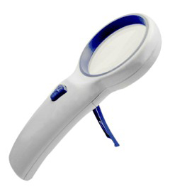 

Лупа Kromatech ручная круглая 5х, 60 мм, с подставкой и подсветкой (2 LED), белая