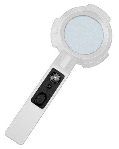 Лупа Kromatech ручная круглая 4x, 65 мм, с компасом и подсветкой, ультрафиолет (8 LED) TH-600557H 72958 - фото 1