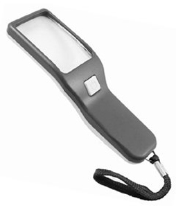 

Лупа Kromatech ручная прямоугольная 5x, 47x32 мм, с подсветкой, ультрафиолет (3 LED) BW-017