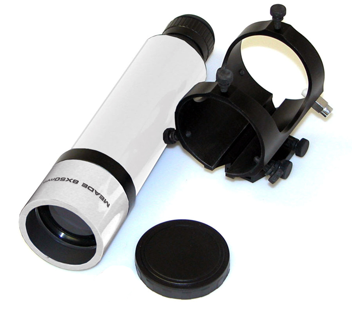 Искатель оптический Meade 8х50, прямого зрения, с крепежной скобой (белый, №829)