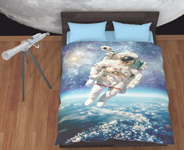 Комплект постельного белья NEWTONE «Астронавт в открытом космосе», 1,5-спальное