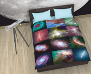 Комплект постельного белья NEWTONE «Туманности в космосе», 1,5-спальное