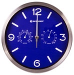 Часы настенные Bresser MyTime ND DCF Thermo/Hygro, 25 см, синие